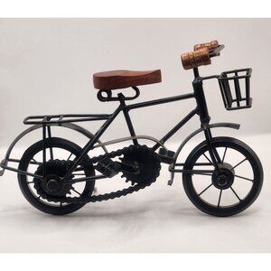 Hosley  Decorative Tabletop Bicycle 10'' Long Black Metal Pedestals for Stylish